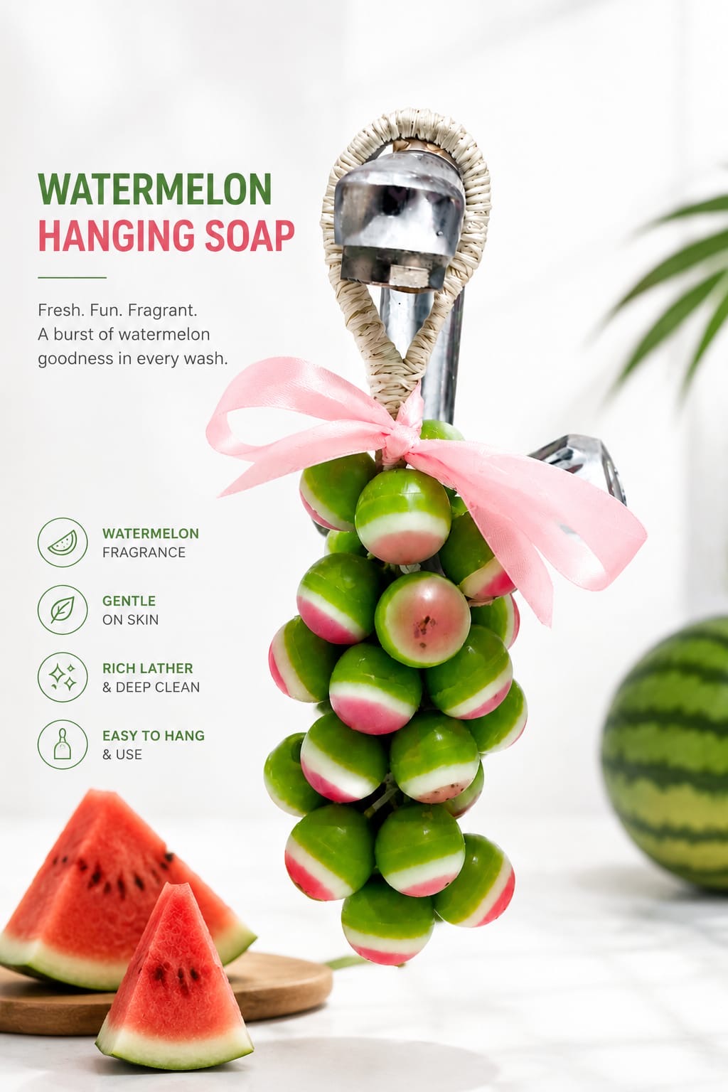 Watermelon hanging soap
