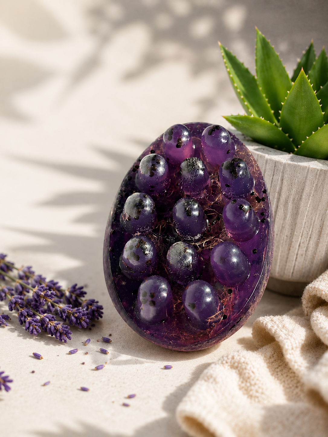 Lavender grape soap with loofah 🍇