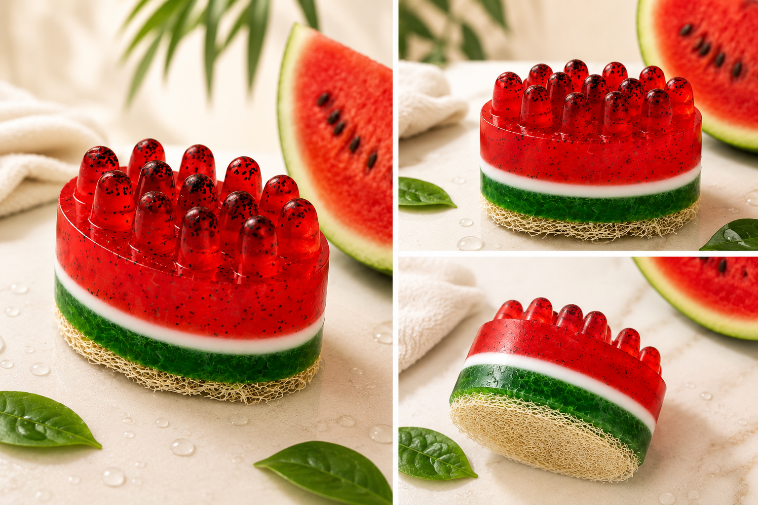 🍉 Watermelon Soap with loofah